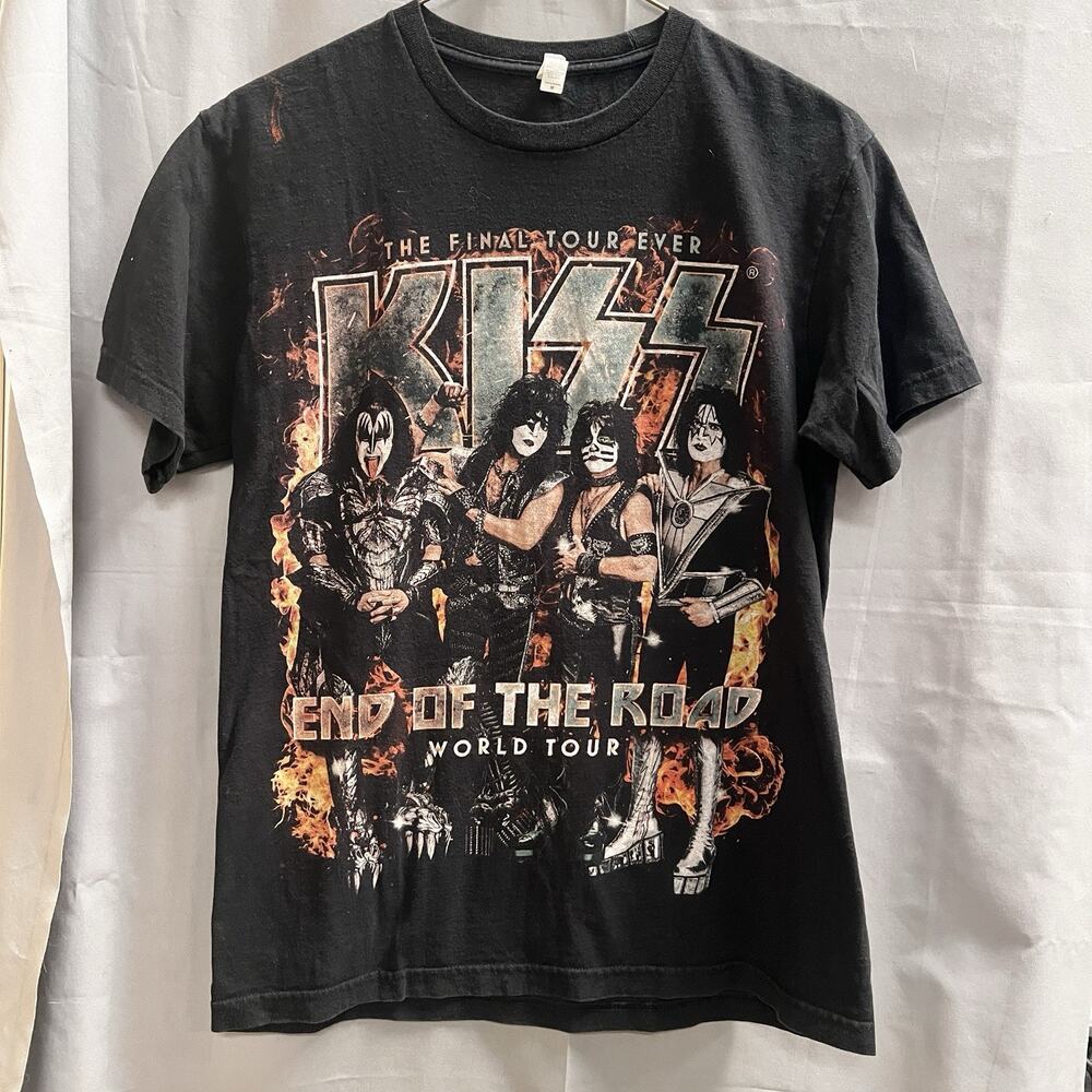 official black KISS "End of the Road World Tour" T-shirt Size M Vintage BR2165